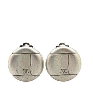 Chanel Cc Logo Clip-On Earrings Silver- #208269C47B